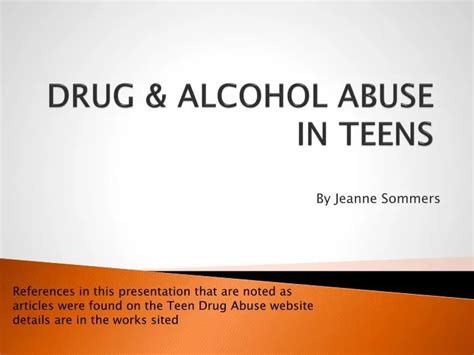 Ppt Drug And Alcohol Abuse In Teens Powerpoint Presentation Free
