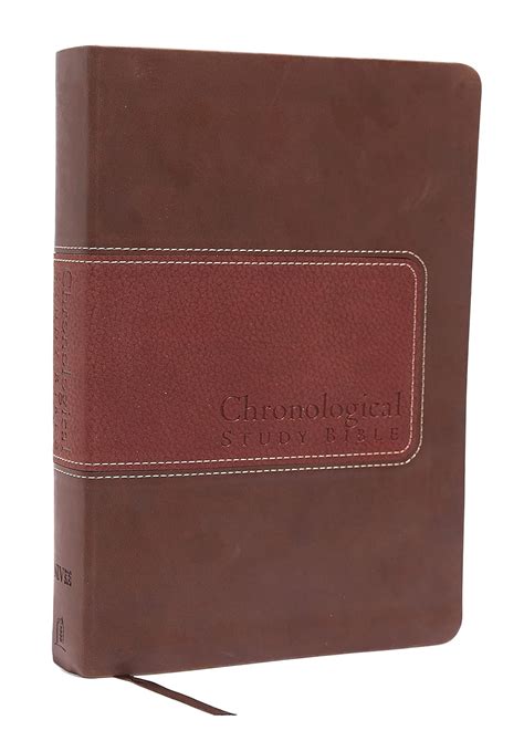 Nkjv Chronological Study Bible Leathersoft Brown Holy Bible New