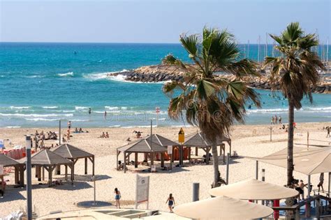 Tel Aviv Yafo Israel May 22 2022 View Of The Beach Of Tel Aviv In
