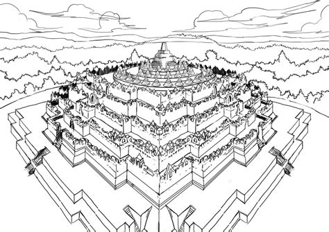 Sketsa Candi Borobudur 01 By Getterstudio On Deviantart