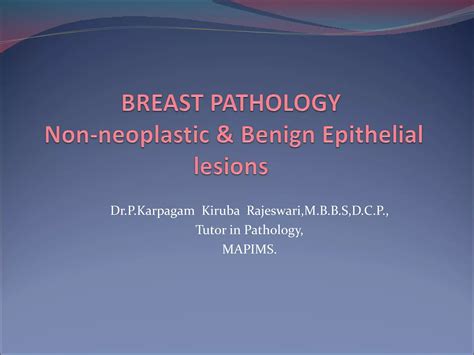 Breast Benign Disorders Pathology Ppt