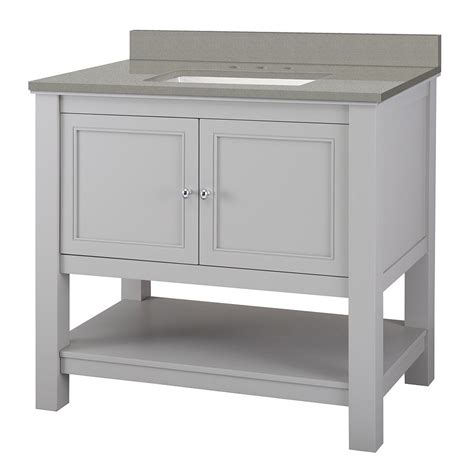 Made with an appealing carrara marble, which evokes a timeless appeal that'll. Foremost Gazette 37 in. W x 22 in. D Bath Vanity in Grey ...