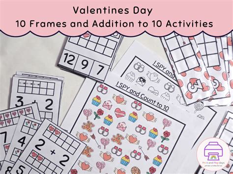 Valentines Day Math Addition Activities With Ten Frames Teaching