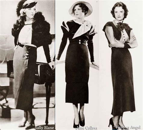 1930s Fashion Hollywood Winter Frocks 1934 Vintage Fashion 1930s 1930s Fashion Vintage