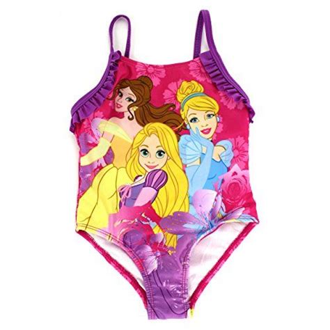 Disney Princess Girls Swimsuit Swimwear 2t Flowers Pink Check Out