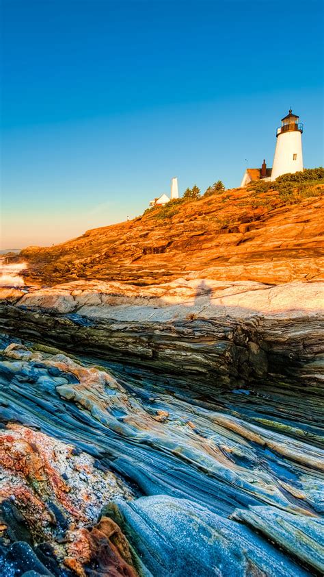 Early Morning Sunrise At The Pemaquid Point Lighthouse Bristol Maine