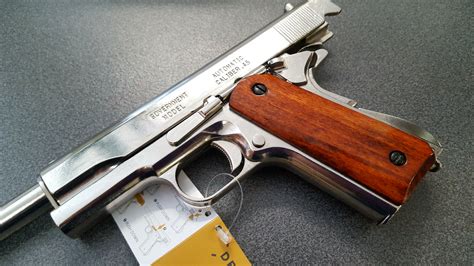 Replica M1911 Us Colt Hand Gun Pistol Denix Nickel Strip Down Type