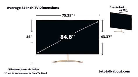 80 Inch Tv Dimensions Height And Width
