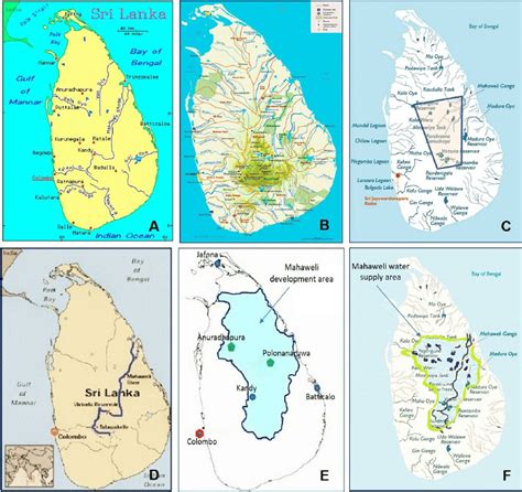 Illustrates A Hydrological Maps Of Sri Lanka A Major Rivers In Sri