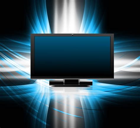 Abstract Led Tv Blank Screen Realistic Reflection Bright Colorful