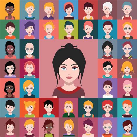 Set Of Colorful Avatars Of Characters 457434 Vector Art At Vecteezy