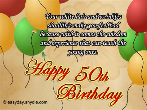 50th Birthday Wishes Easyday