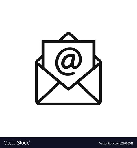 Mail Icon Outline Design Royalty Free Vector Image
