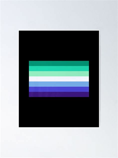 Gay Man Pride Flag Mlm Men Lgbtq Poster For Sale By Evionruya Redbubble