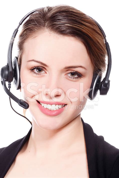 Business Woman With Headset Stock Photo Royalty Free Freeimages