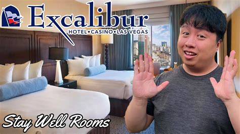 excalibur hotel stay well 2 queen bed room tour cheapest hotel on the strip how good is it