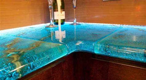 Architectural Cast Slumped Sandblasted Glass Experience Glass Recycled Glass Countertops