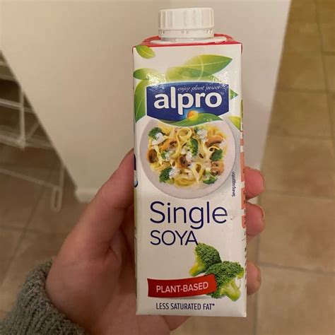 Alpro Single Soya Cream Less Saturated Fat Review Abillion