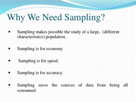 Probability sampling is not a single type of sampling. Non probability sampling
