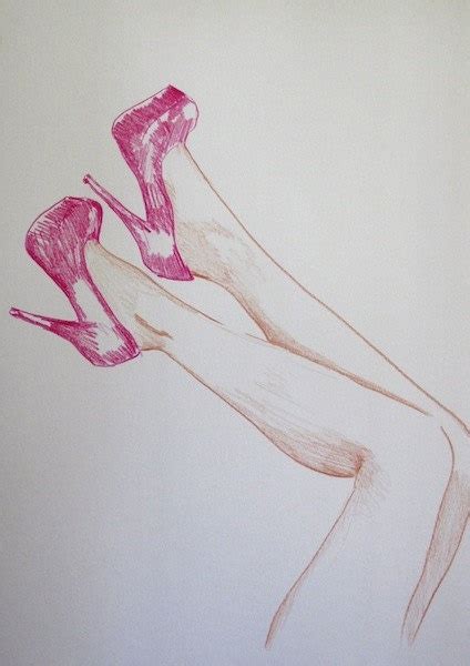 Pinkie High Heels Fashion Art Drawing High Heels Art