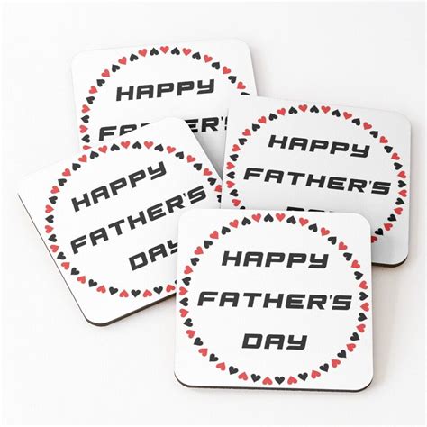 Happy Fathers Day Design Coasters Set Of 4 By Amy Abou Ghazy Happy