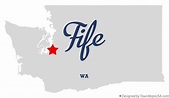 Map of Fife, WA, Washington