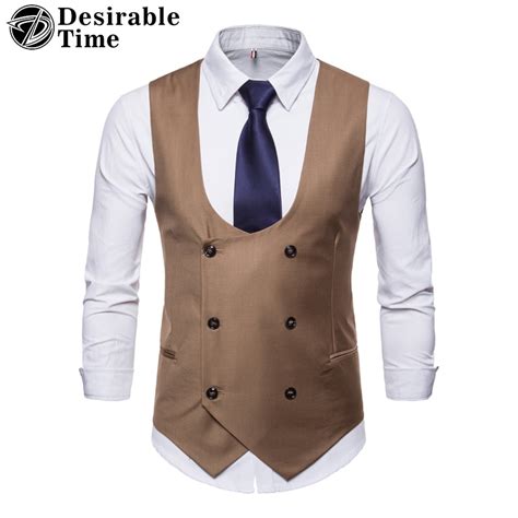 Dress Vests For Men Slim Fit Mens Suit Vest Male Waistcoat Casual
