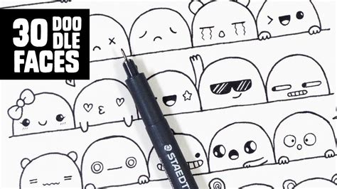 30 Cute Faces Expressions To Doodle Doodle Characters Doodle