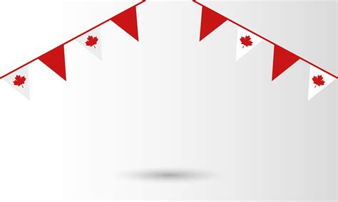 Canadian Banner Pennant Of Happy Canada Day Vector Design Vector Art At Vecteezy