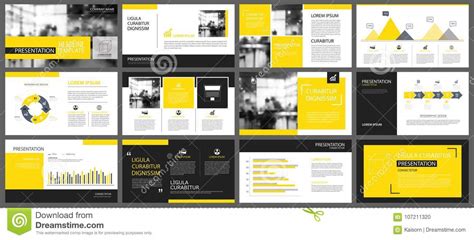 Yellow Presentation Templates And Infographics Elements Background Use