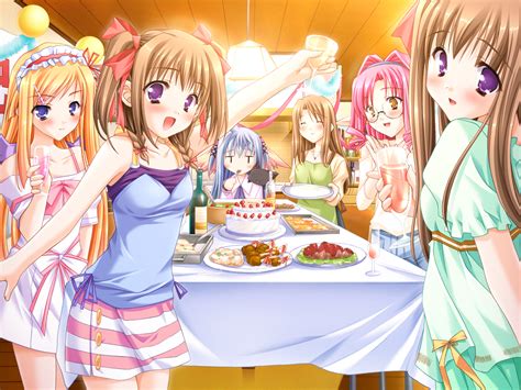 Blonde Hair Blue Eyes Blue Hair Bow Braids Brown Hair Food Game Cg Long