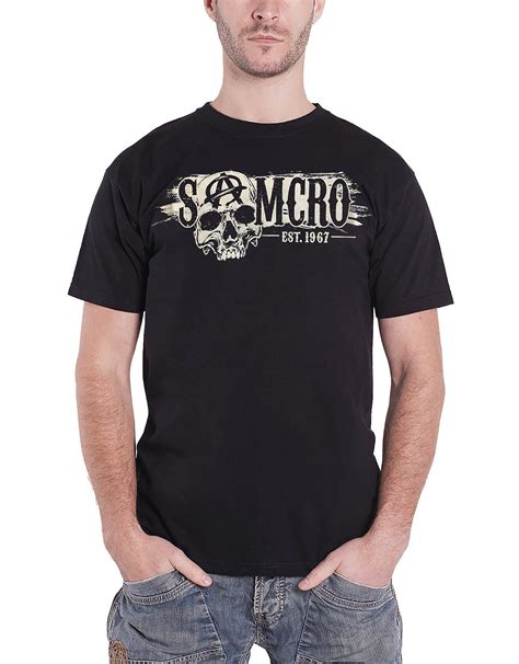 Buy Sons Of Anarchy T Shirt Samcro Skull Est 1967 Logo Official Mens