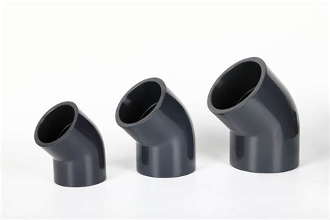 astm din jis standard chemical pipe fittings industry pn16 pvc fitting plastic elbow 45 coupling
