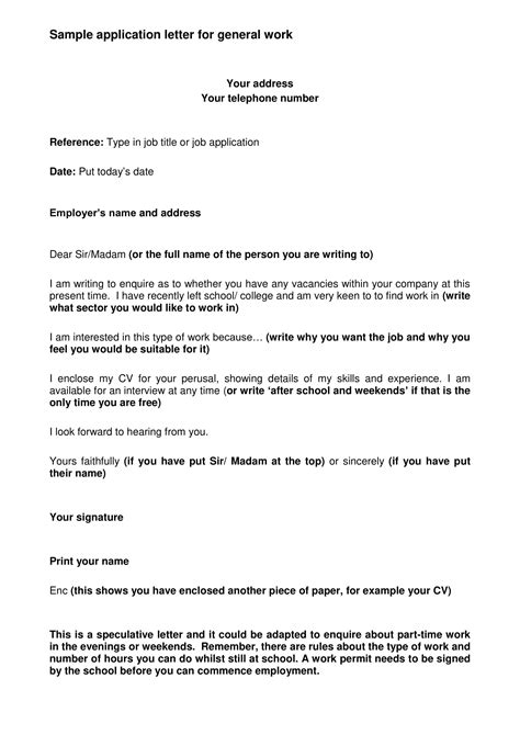 How To Write A Job Application Letter