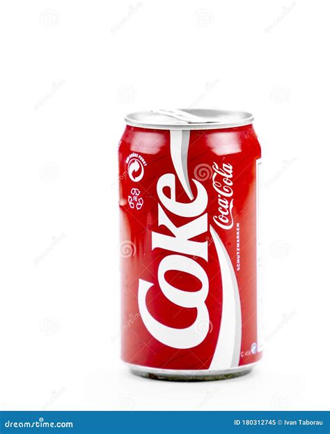 Atlanta Georgia Usa April 4 2020 Aluminum Coca Cola Can Isolated On