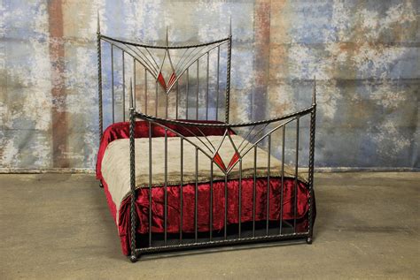 The Empress Wrought Iron Bed In An Art Deco Finish With Lacquered Bare