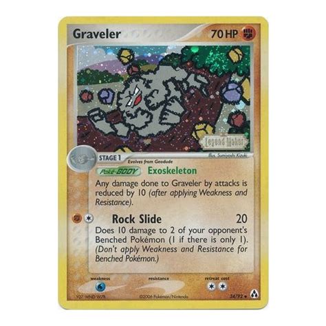 Graveler 3492 Ex Legend Maker Reverse Holo Uncommon Pokemon Card Near