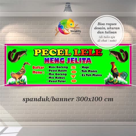 Spanduk Banner Penyetan Pecel Lele Nasi Uduk Soto Lamongan Nasi