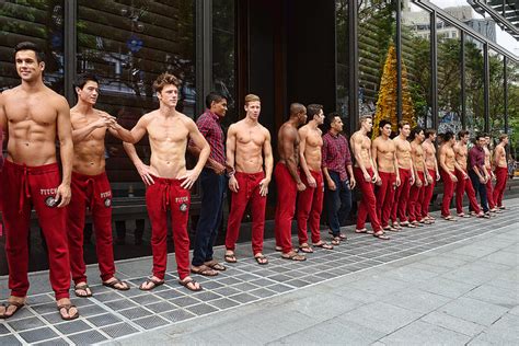 hot hot hot shirtless male models at abercrombie and fitch singapore