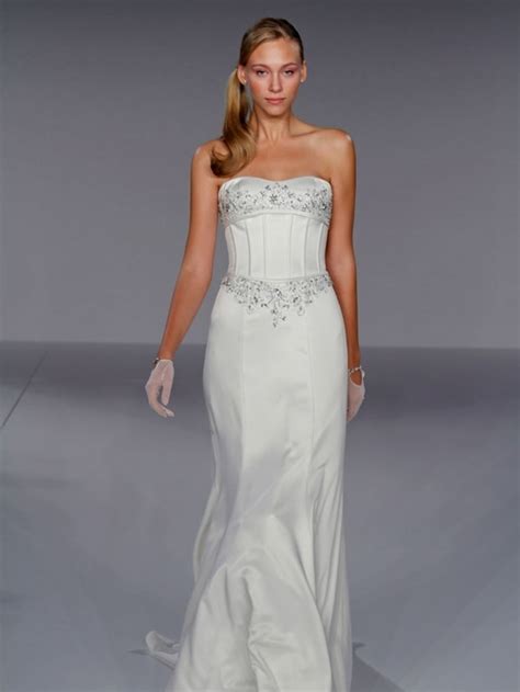 Strapless Sheath Wedding Dress With Corsetted Bodice From Jewel By