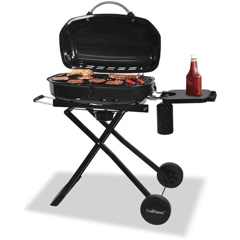 The tailgate barbecue grill swings away for easy access to truck bed or suv. UniFlame Outdoor Tailgate BBQ Grill - Patio Lane