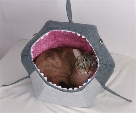 Cat Shark Bed Cat Bed Celebrating Shark Week Gadget Flow