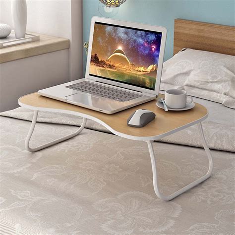 Lowestbest Folding Laptop Desk White Portable Laptop Table For In Bed