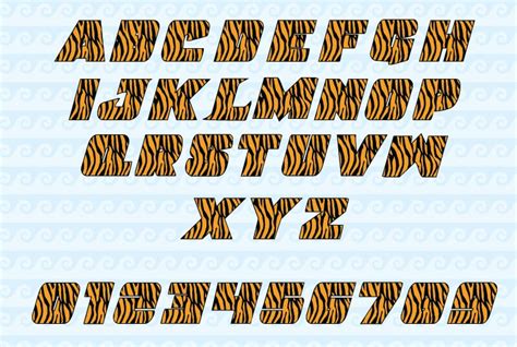 Tiger Alphabet SVG Tiger SVG Tiger Font SVG Letters SVG SVGs