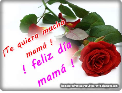 Las Mejores Frases Para Publicar En Fb Frases De Feliz Día De La Madre Te Quiero Mucho Mamá