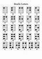 Free Printable Braille Alphabet Chart Template! | Braille alphabet ...