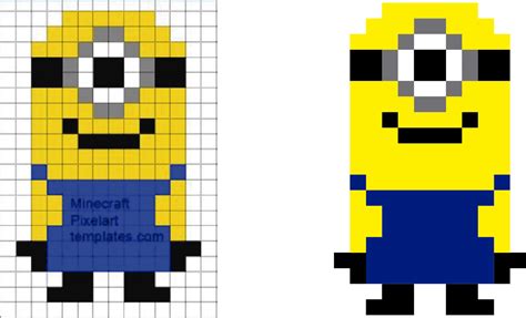 Dessin Pixel Art Minion Pixel Art Pixel Art Design Pixel Drawing