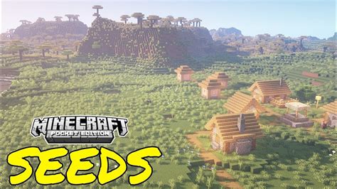Top 5 Minecraft Pe Best Seeds Mcpe Big Village Seeds Youtube