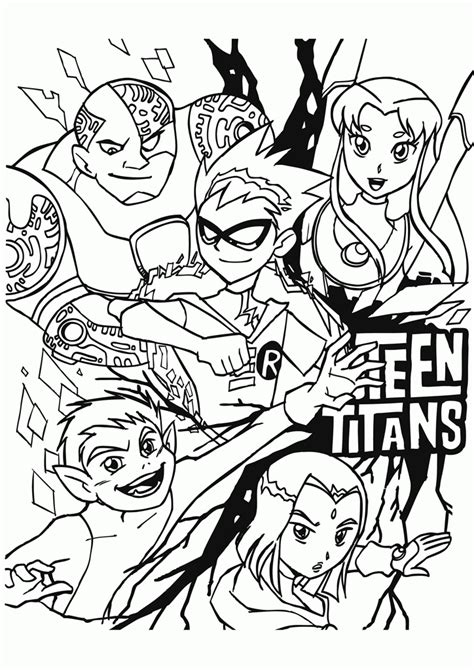 Adorable free printable coloring pages for kids can be printed and colored in any way you or your child want to. Teen Titans Go Coloring Pages to download and print for free