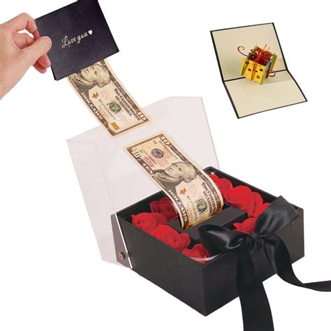 Ribbonbonbox Money Pull Out Flower T Box Luxury Flower Box With Cash